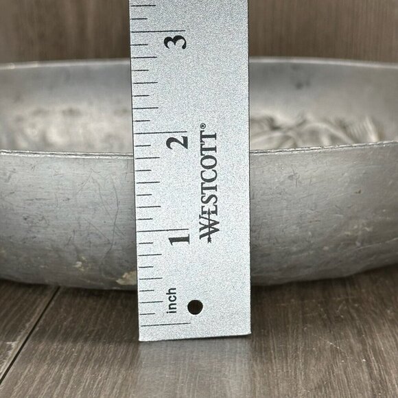 Vintage Everlast Hand-Forged Aluminum Bowl Bali Bamboo Motif B57 Round Silver - Picture 9 of 9